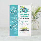 ミッドセンチュリースポモダンットニック婚約パーティ 招待状 (スタンド正面)