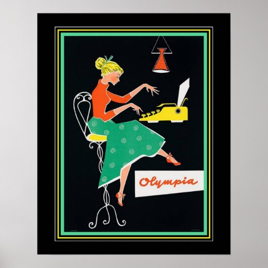 ミッドセンチュリータイプライター広告 ポスター (正面)