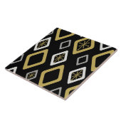 ミッドセンチュリーダイアモンズブラック金ゴールド タイル (側面)