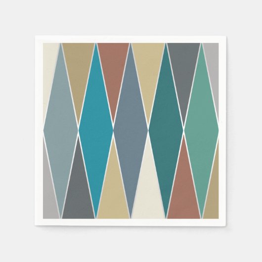 ミッドセンチュリーダイヤモダンモンド スタンダードカクテルナプキン (正面)