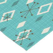 ミッドセンチュリーダイヤモンドスターバストターコイズ ショートテーブルランナー (コーナー)