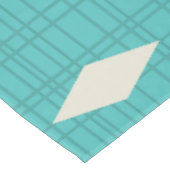 ミッドセンチュリーダイヤモンドスターバストターコイズ テーブルクロス (アングル)