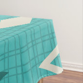 ミッドセンチュリーダイヤモンドスターバストターコイズ テーブルクロス (インサイチュ)