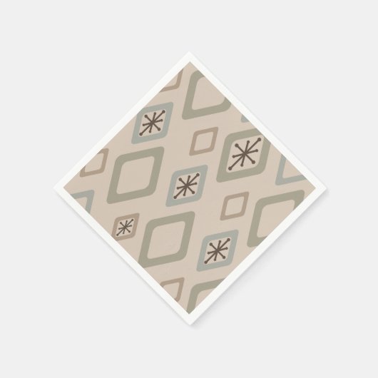 ミッドセンチュリーダイヤモンドソフトニュートラル スタンダードカクテルナプキン (角)