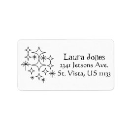 ミッドセンチュリーダモダンイヤモンドスターバスト白黒 ラベル