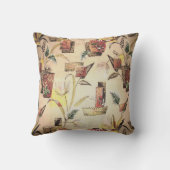 ミッドセンチュリーティキパーム装飾用クッション クッション (裏面)