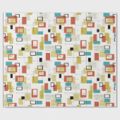 ミッドセンチュリーティキ原子包み紙 ラッピングペーパー (フラット)