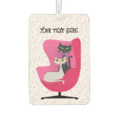 ミッドセンチュリーディメンズルックキャッツチェアピンクドット カーエアーフレッシュナー (裏面)