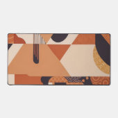 ミッドセンチュリーデザインの暖色 デスクマット (正面)