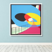 ミッドセンチュリーデザインアイコンサリーネンオマージュ キャンバスプリント (インサイチュ (ウッドフロア))