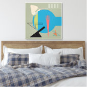 ミッドセンチュリーデザインジェイコブセンオマージュプリント キャンバスプリント (インサイチュ (寝室))