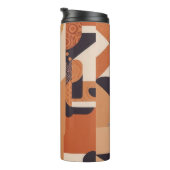 ミッドセンチュリーデザイン名&モノグラムウォームカラーVs2 タンブラー (回転右)