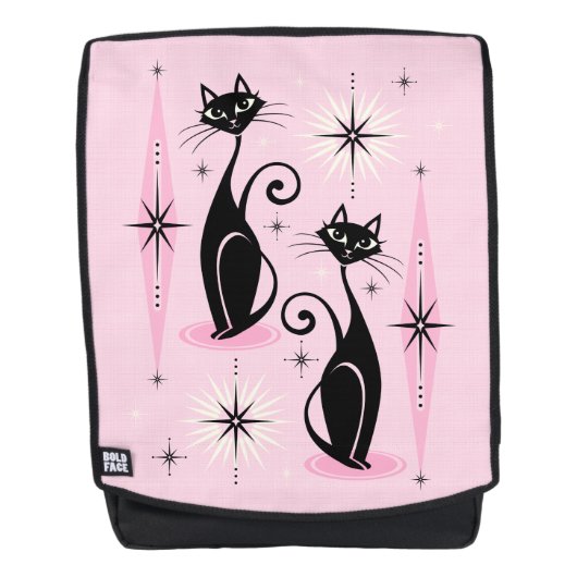 ミッドセンチュリーニャウレトロアトミックネコ バックパック (正面)