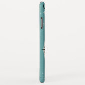 ミッドセンチュリーニャウレトロアトミック・キャッツ・オン・ブルー Case-Mate iPhoneケース (裏面/右)