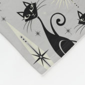 ミッドセンチュリーニャーオング淡い色のレイ フリースブランケット (角)