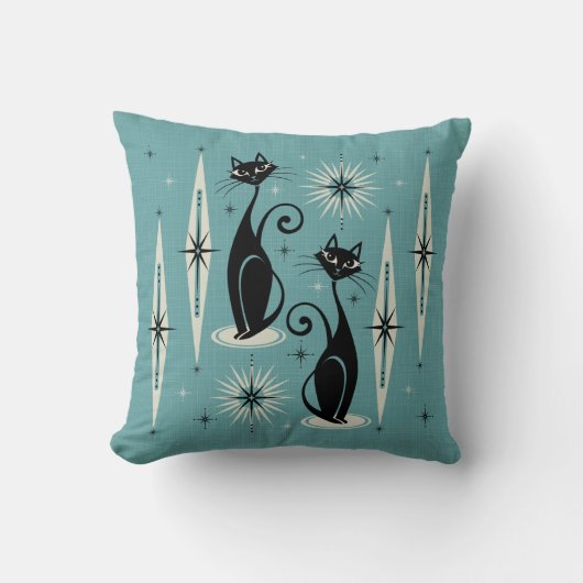 ミッドセンチュリーニャーオンブルー クッション (正面)