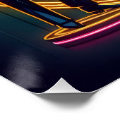 ミッドセンチュリーネオンサインカクテルアワーカップル ポスター (コーナー)