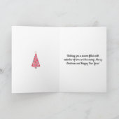 ミッドセンチュリーノエル聖歌隊ボーイズピンクのクリスマス カード (内部)