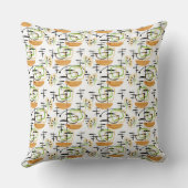 ミッドセンチュリーハウスプラモダンント |緑、金ゴールドレトロ クッション (裏面)