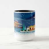 ミッドセンチュリーハウズモダンクリスマスシーンマグ マグカップ (中央)