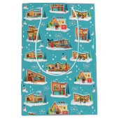 ミッドセンチュリーハウズモダンクリスマス抱き枕 ミディアムペーパーバッグ (正面)