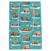 ミッドセンチュリーハウズモダンクリスマス抱き枕 ミディアムペーパーバッグ (裏面)