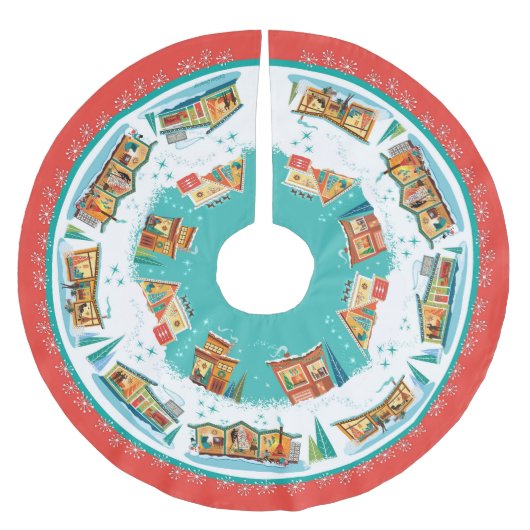 ミッドセンチュリーハモダンウス ブラッシュドポリエステルツリースカート (正面)