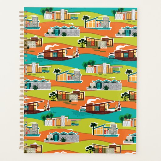 ミッドセンチュリーハモダンウズカレンダープランナー プランナー手帳 (正面)