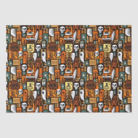 ミッドセンチュリーハロウィーンスタイル 薄葉紙 (正面)