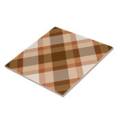 ミッドセンチュリーバイアスプレイド、ブラウン、ベージュ、銅 タイル (側面)