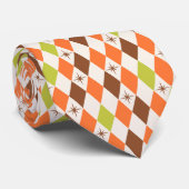 ミッドセンチュリーバイブ – レトロ幾何学的ネクタイ ネクタイ (ロール)