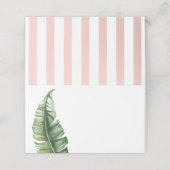 ミッドセンチュリーバナナリーフとカバナストライプ プレイスカード (外部開封)