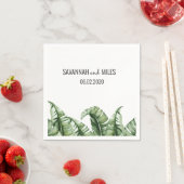 ミッドセンチュリーバナナリーフ結婚ズカクテル スタンダードカクテルナプキン (インサイチュ)