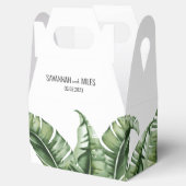 ミッドセンチュリーバナナリーフ結婚式の引き出物ボックス フェイバーボックス (オープン)