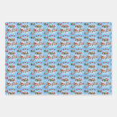 ミッドセンチュリーバモダンードハウズクリスマス ラッピングペーパーシート (正面3)