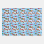 ミッドセンチュリーバモダンードハウズクリスマス ラッピングペーパーシート (正面2)