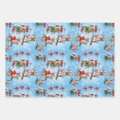 ミッドセンチュリーバモダンードハウズクリスマス ラッピングペーパーシート (正面)