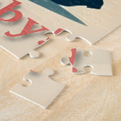 ミッドセンチュリーバレンタインお尻マルチニ踊りカップル ジグソーパズル (側面)