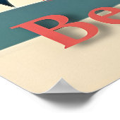 ミッドセンチュリーバレンタインお尻マルチニ踊りカップル ポスター (角)