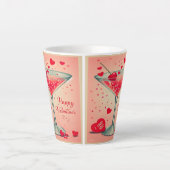 ミッドセンチュリーバレンタインマルティーニカクテル カフェラテマグ (正面)