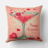 ミッドセンチュリーバレンタインマルティーニカクテル クッション (裏面)