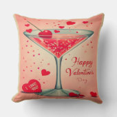 ミッドセンチュリーバレンタインマルティーニカクテル クッション (正面)