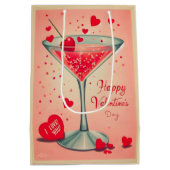 ミッドセンチュリーバレンタインマルティーニカクテル ミディアムペーパーバッグ (裏面)