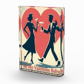ミッドセンチュリーバレンタインモダンお尻踊りカップル フォトブロック (右)