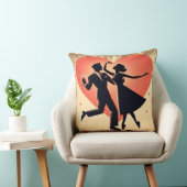 ミッドセンチュリーバレンタイン踊りカップルとマルティーニ クッション (椅子)