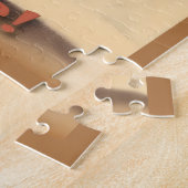 ミッドセンチュリーバレンタイン踊りカップルとマルティーニ ジグソーパズル (側面)