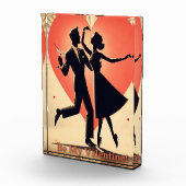 ミッドセンチュリーバレンタイン踊りカップルとマルティーニ フォトブロック (右)