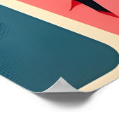 ミッドセンチュリーバレンタイン踊りカップル ポスター (角)