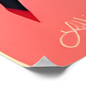 ミッドセンチュリーバレンタイン踊りカップル ポスター (角)