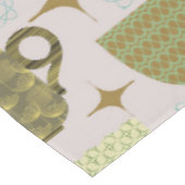 ミッドセンチュリーパステルティーカップパターン テーブルクロス (アングル)